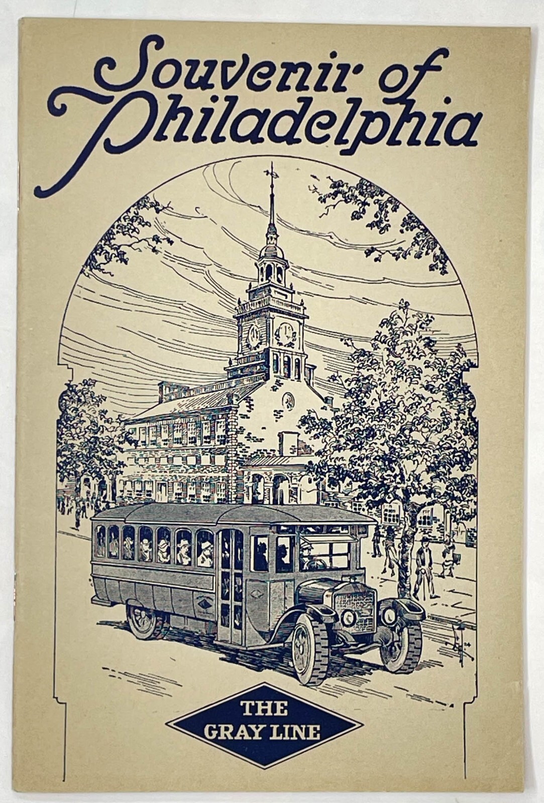1924 Philadelphia Pennsylvania Souvenir Antique Booklet with MAP Gray Line