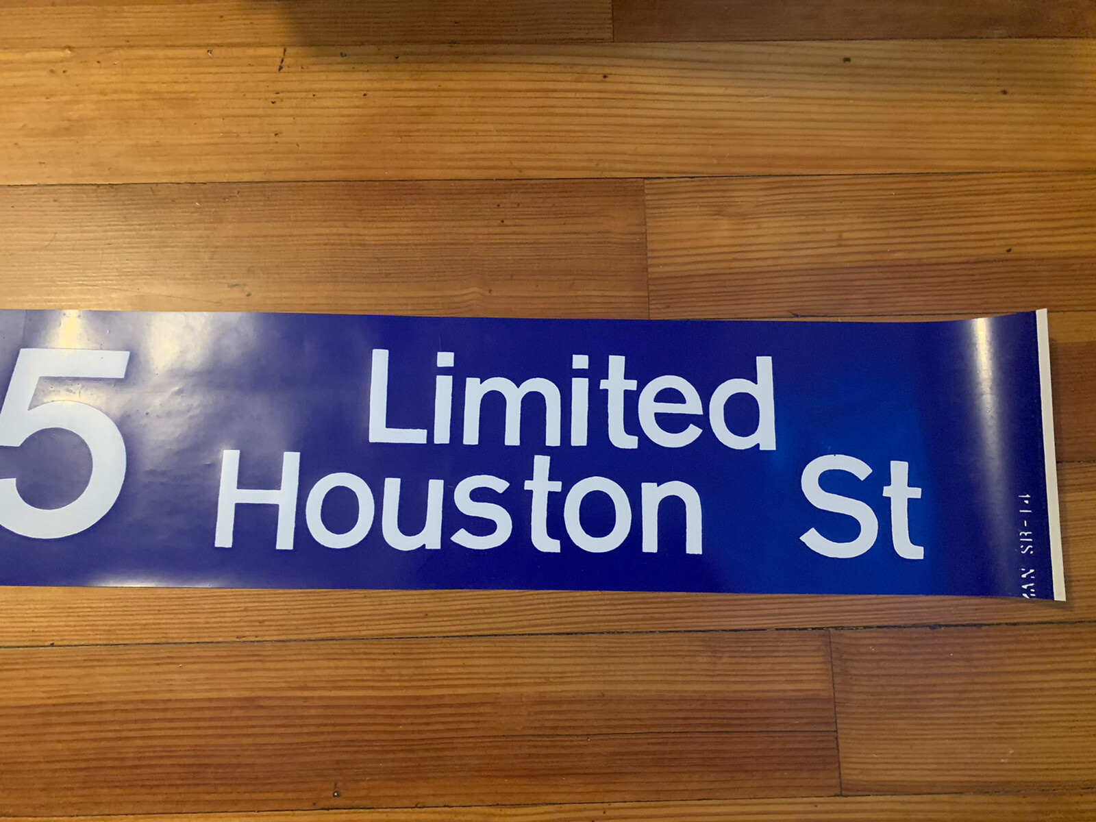 NY NYC BUS ROLL SIGN 1974 GM M5 LIMITED HOUSTON STREET BOWERY NOHO MANHATTAN