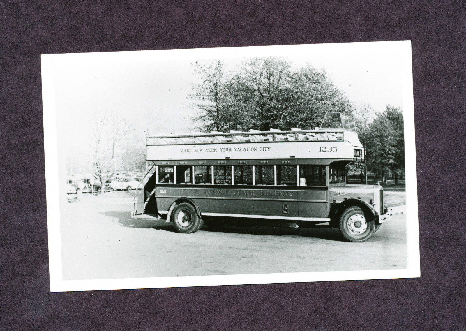 Fifth Avenue Coach Company Tour Bus #1235 – Real Photo Postcard RPPC