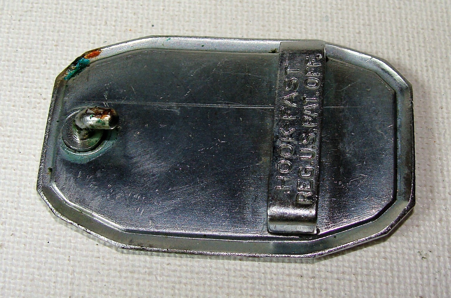 VINTAGE 1960’s BUS DRIVER’S METAL BELT BUCKLE – WITH BUS EMBLEM AND SEAL