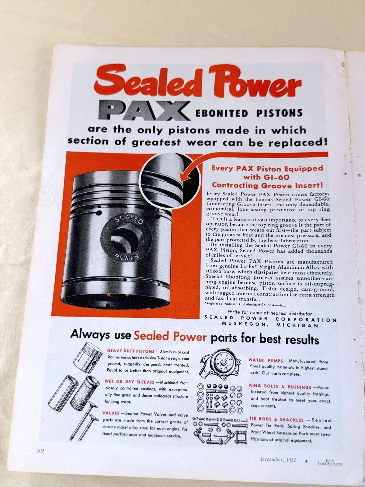 vtg BUS print ad full spreads parts