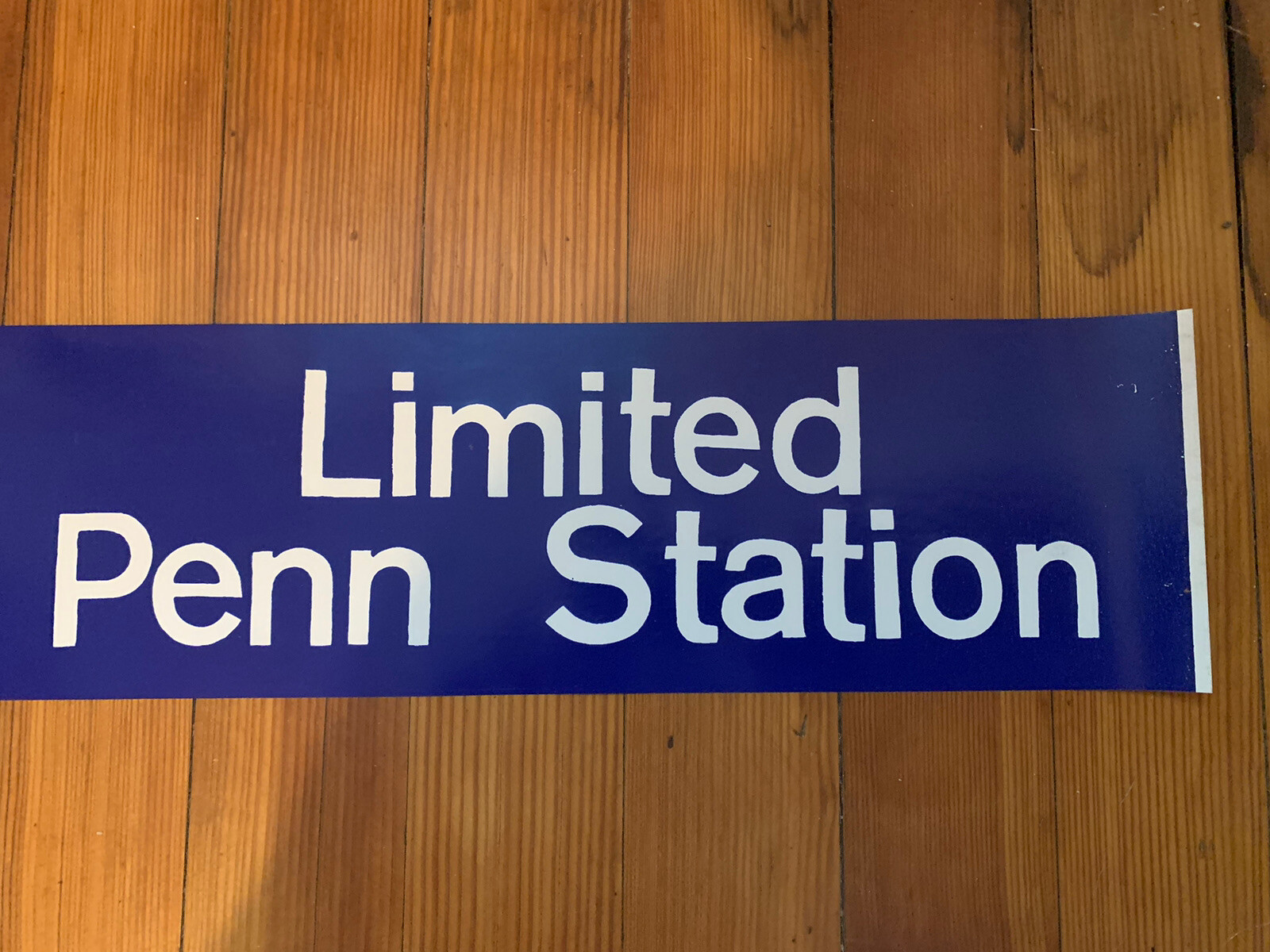NY NYC BUS ROLL SIGN 1974 GM M4 LIMITED PENN STATION MADISON SQUARE GARDEN