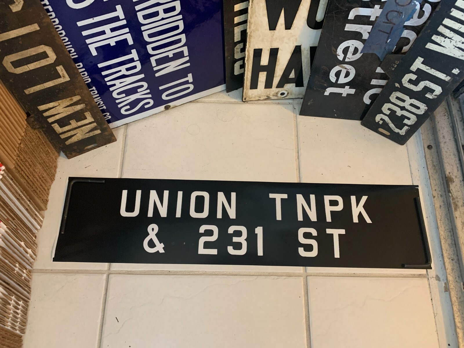 NY NYC BUS ROLL SIGN UNION TURNPIKE 231 ST FRESH MEADOWS BELLEROSE MANOR QUEENS