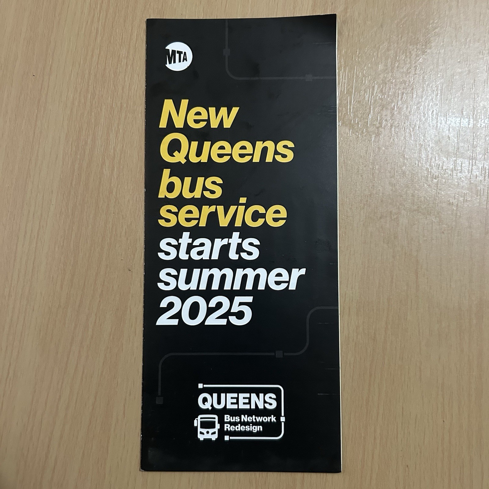 MTA Queens Network Redesign Flyer – “New Queens bus service starts summer 2025”