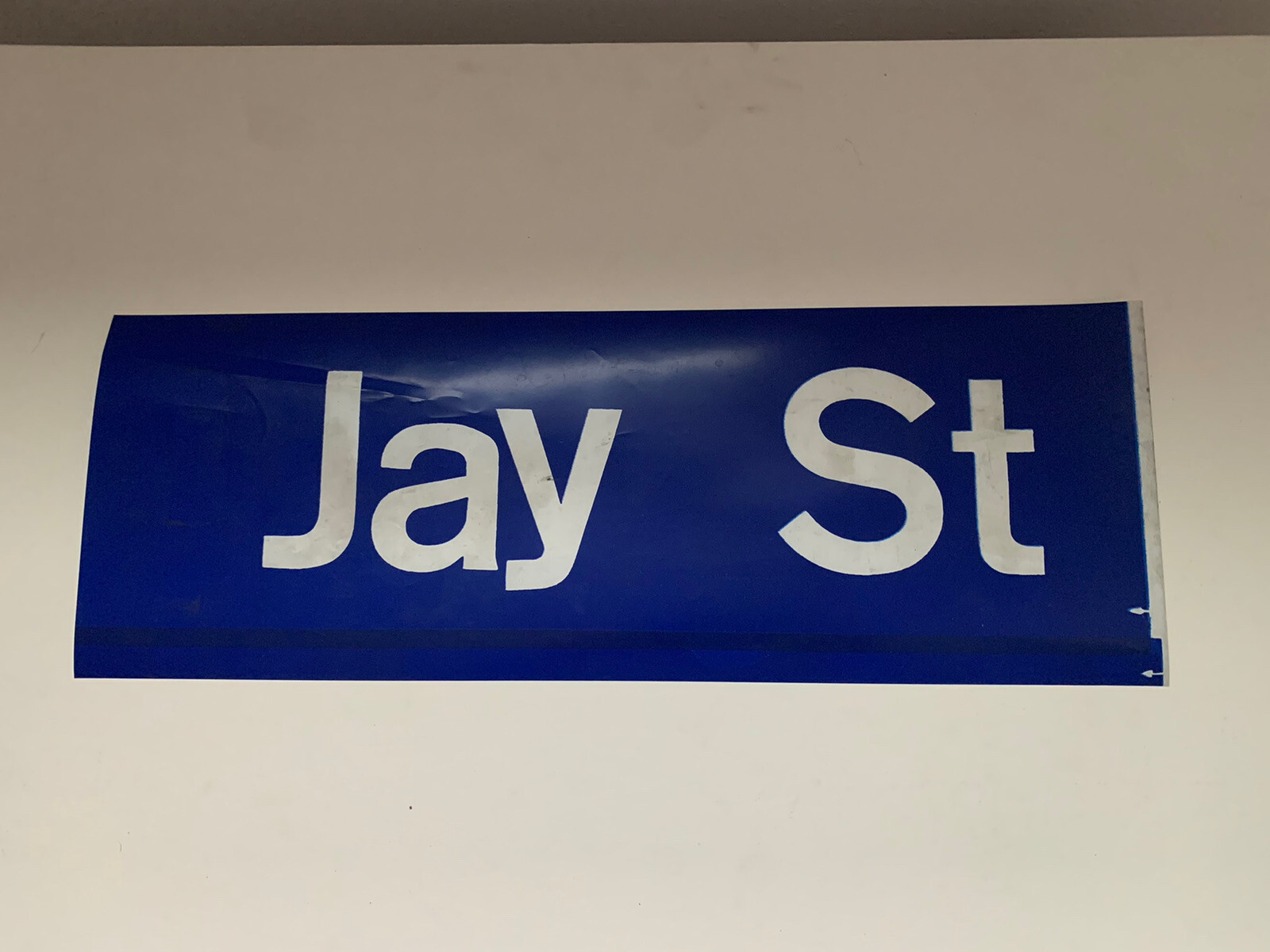 NY NYC BUS ROLL SIGN 1974 JAY STREET BROOKLYN MANHATTAN IND BMT SUBWAY METROTECH