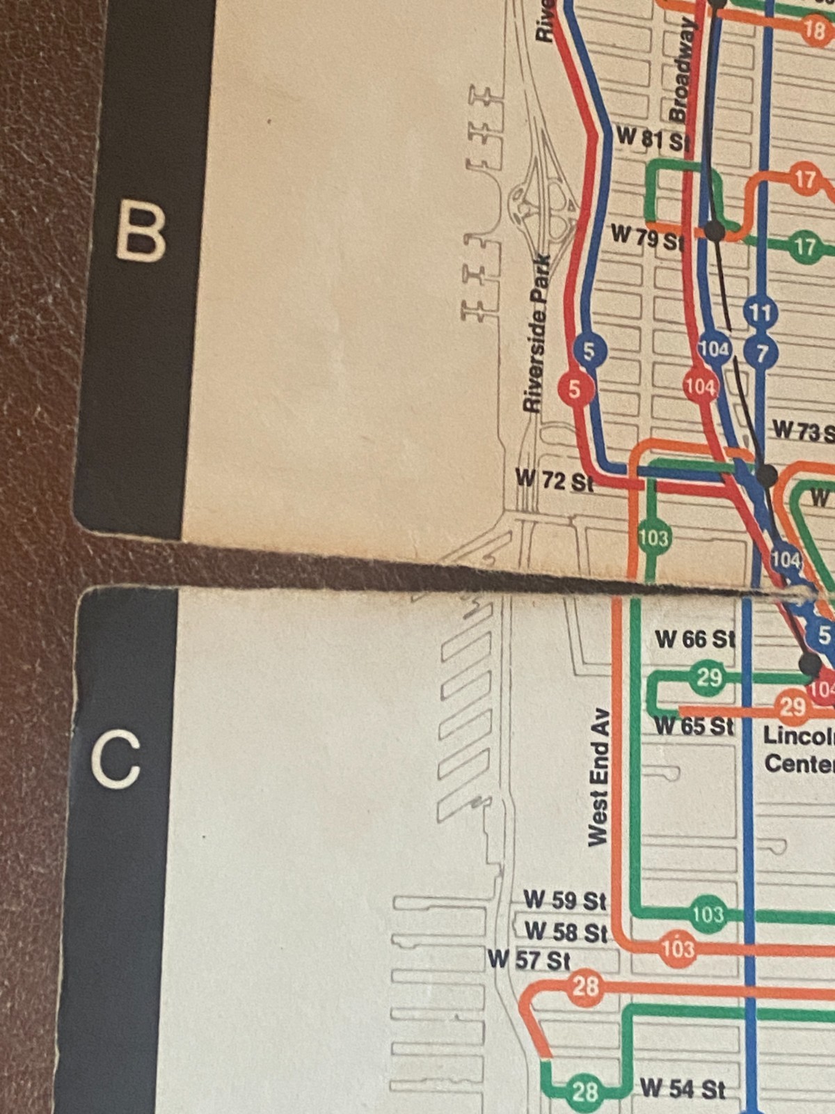 Manhattan New York City Bus Guide Transit MTA Map 1974 Revised 1976 Vintage
