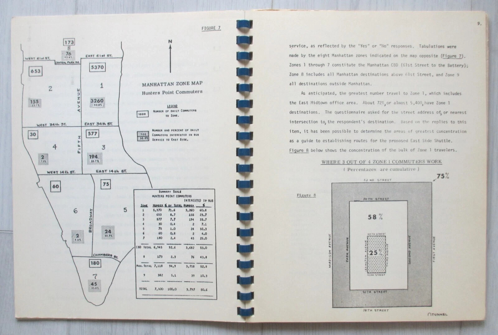 Vintage 1965 City of New York Queens Long Island Shuttle Bus Proposal Book