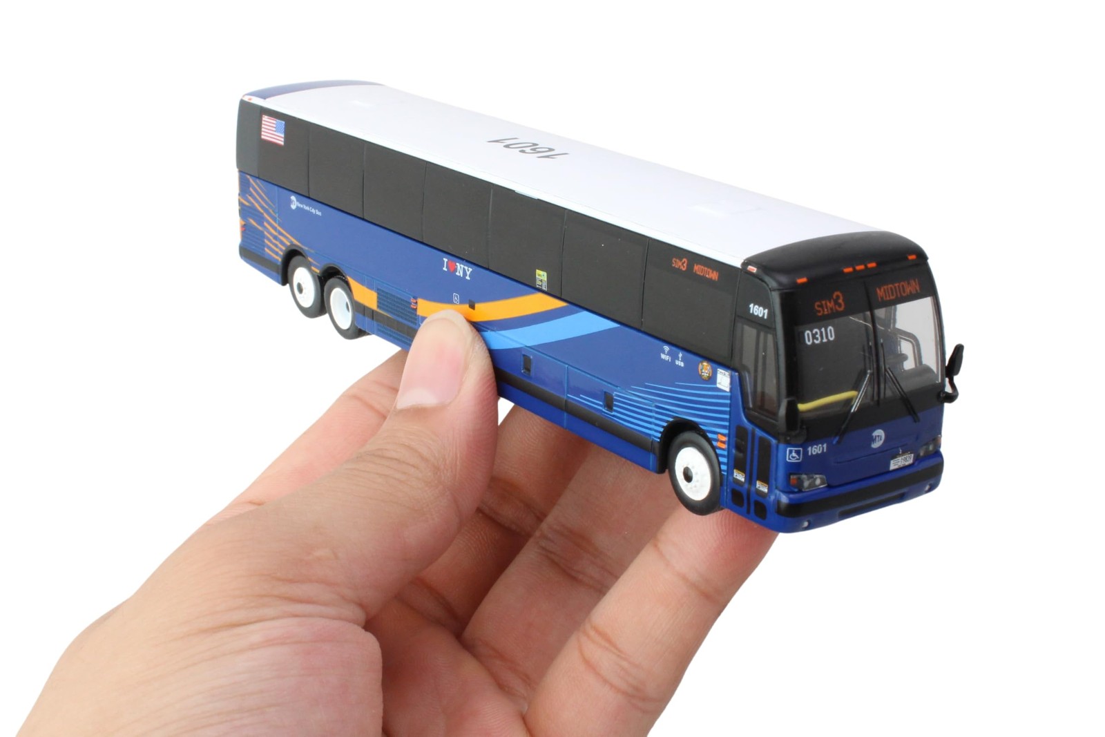 Daron Prevost X3-45 Commuter Coach Mta Express Service Bus Die-Cast Metal 1/87