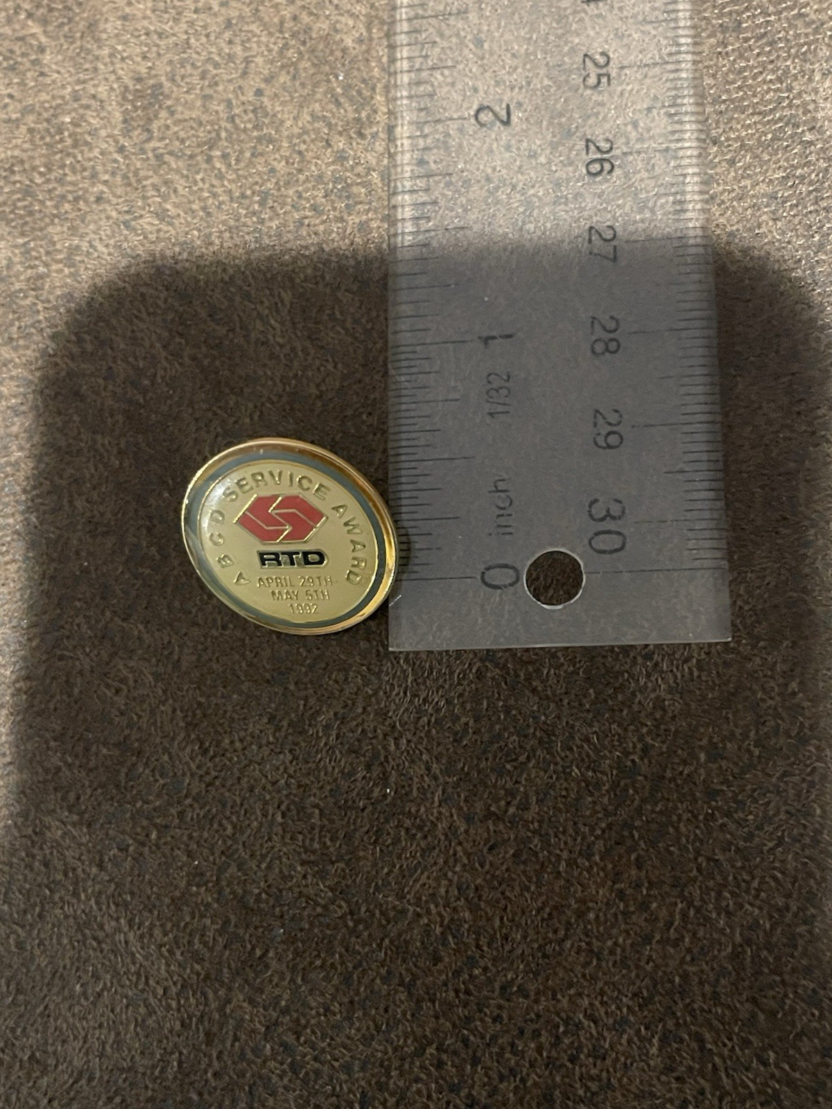 1992 SCRTD ABCD Service Award Pin