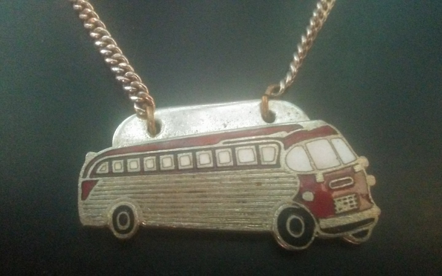 Vintage Coach Trailer Bus Tin Can Collar Bar Pin Menswear