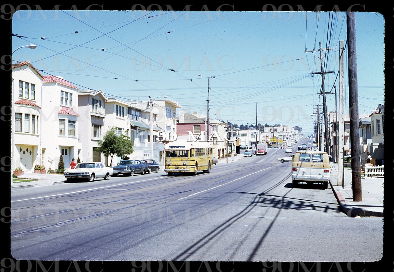 EASTSHORE LINES. YELLOW COACH #401. San Francisco (CA). Original Slide 1970. (A)