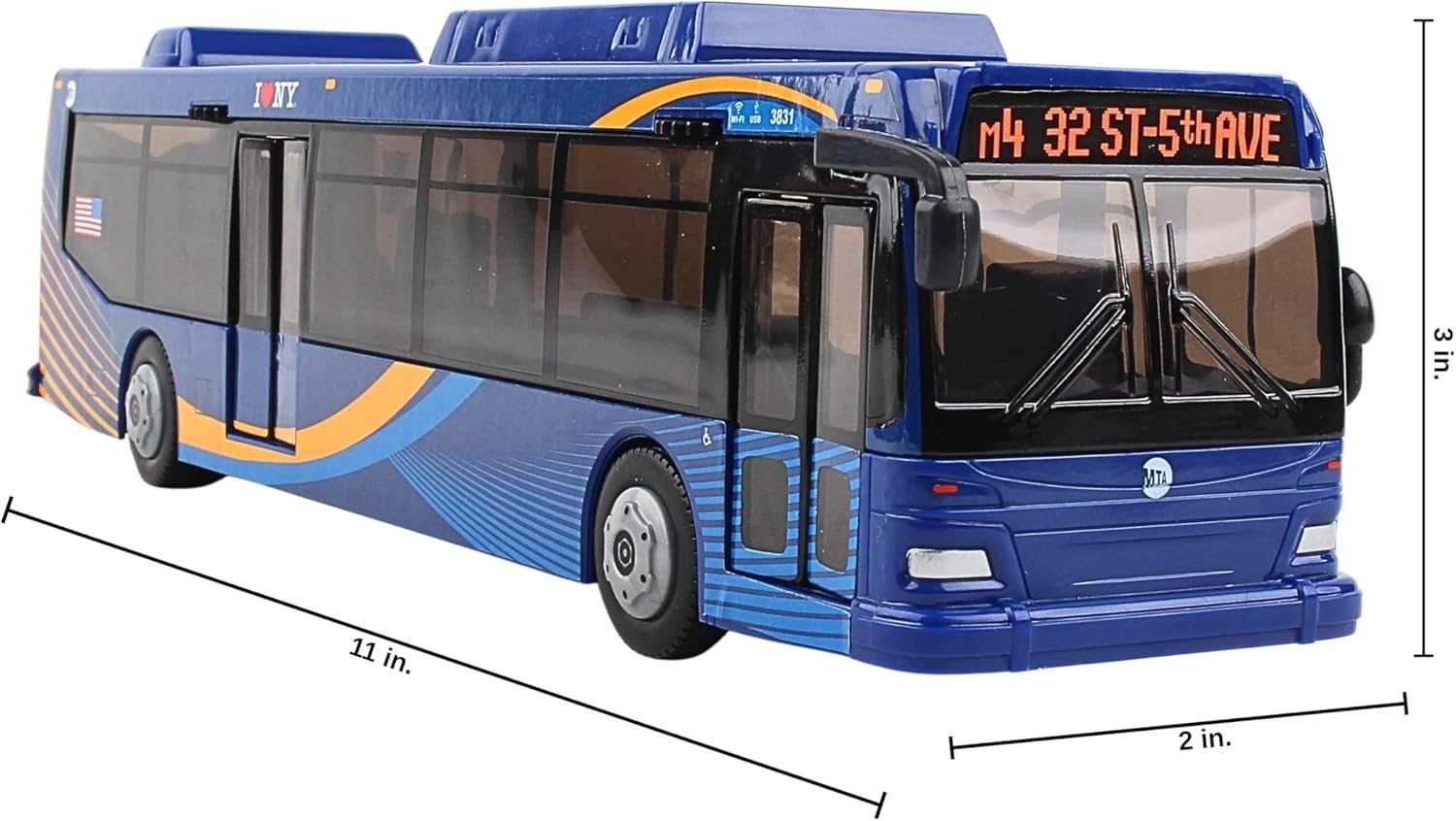 Officially Licensed MTA Bus – Kids Toy, Rolling Wheels