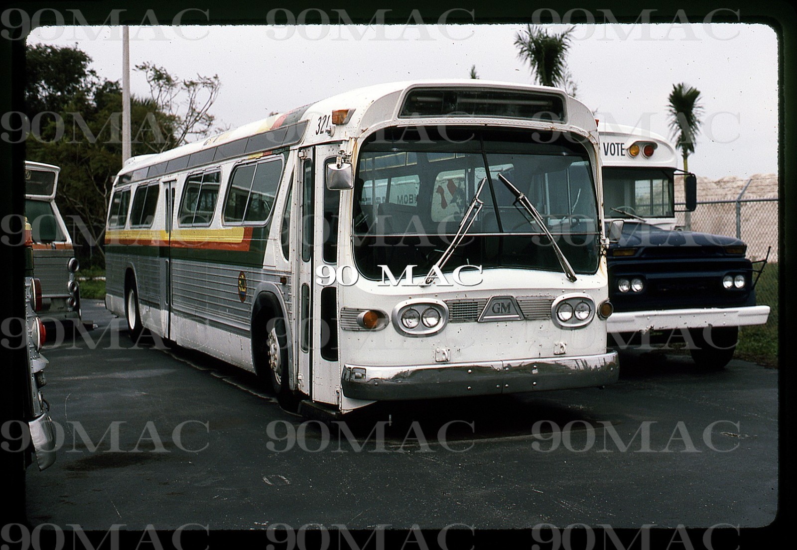COTRAN. GM COACH BUS #321. West Palm Beach (FL). Original Slide 1986.