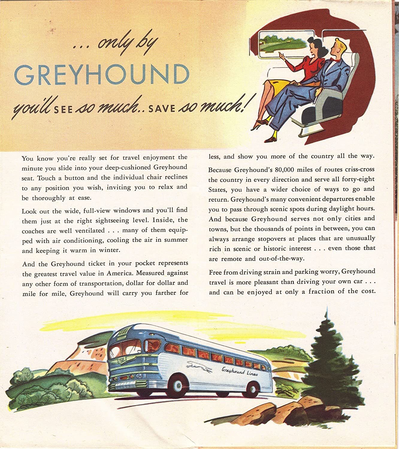 To And Through Great Cities of the East By Greyhound Bus 1946