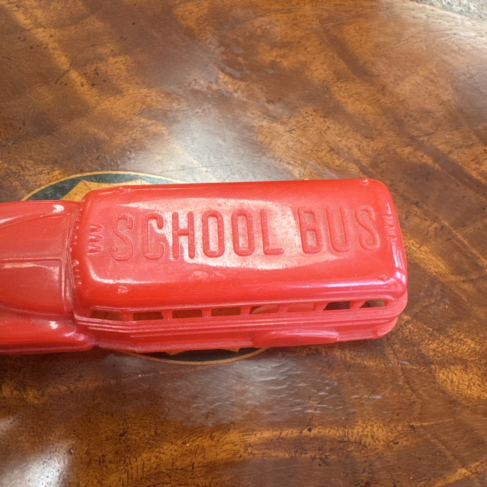 A Renewal Product School Bus No. 123 Made in USA Red.