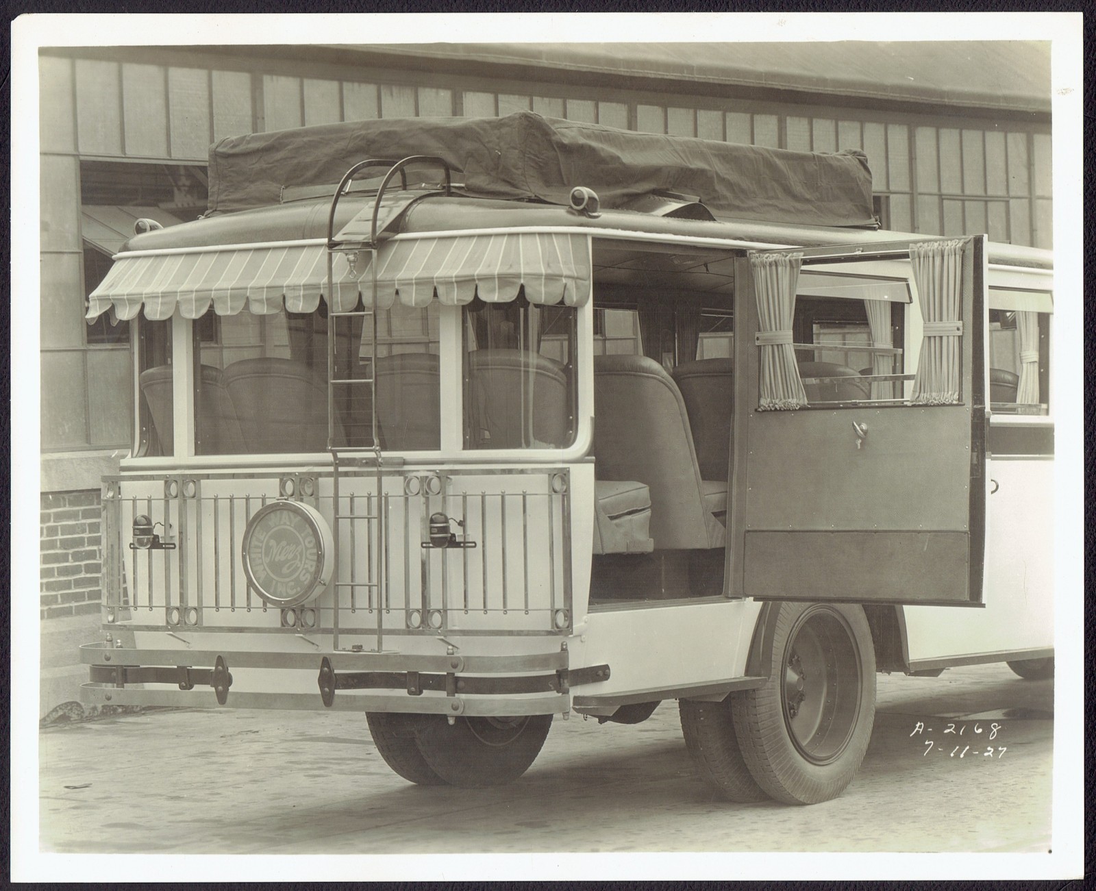 (4) 1927 8x10s Mack AL Bus MERZ WHITE WAY TOURS of New York City 4 FACTORY VIEWS