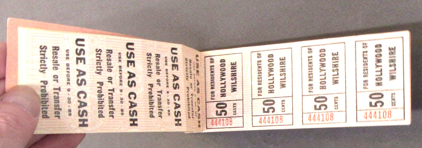 older booklet HOLLYWOOD-WILSHIRE TAXI COUPON BOOK