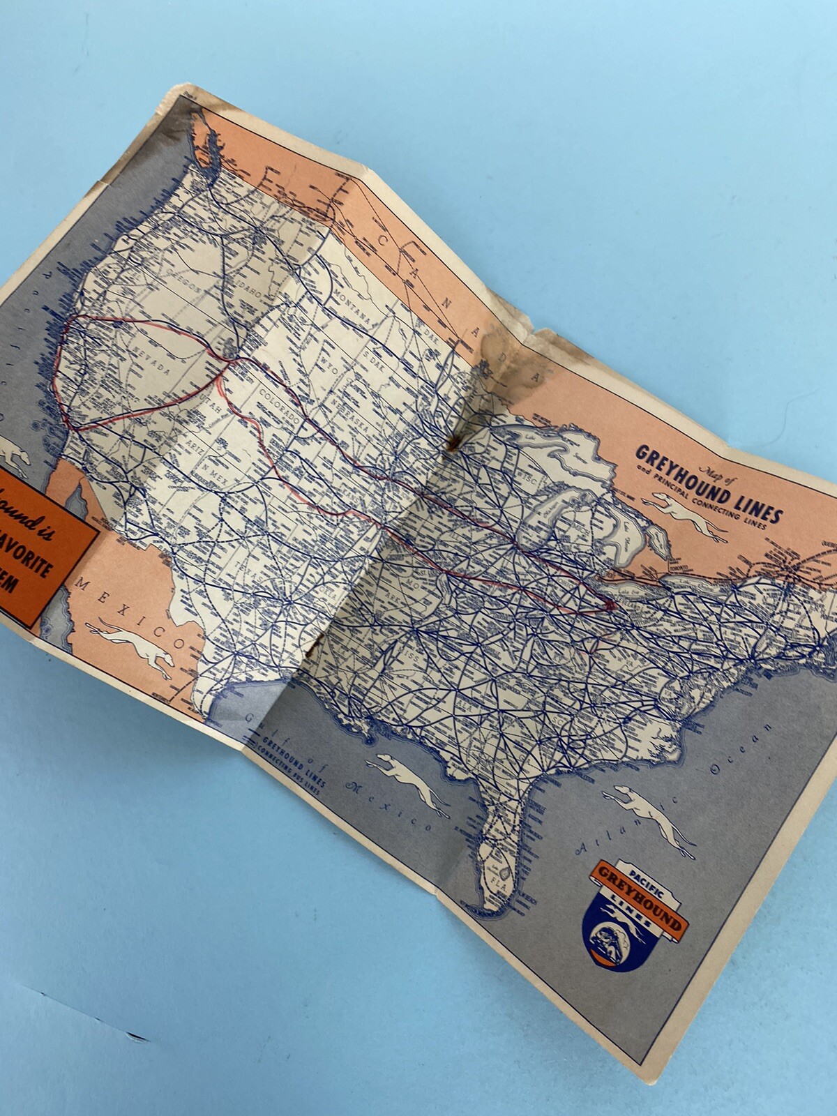 Vintage Spring 1940 Greyhound Bus Timetable Brochure Pacific Greyhound Lines