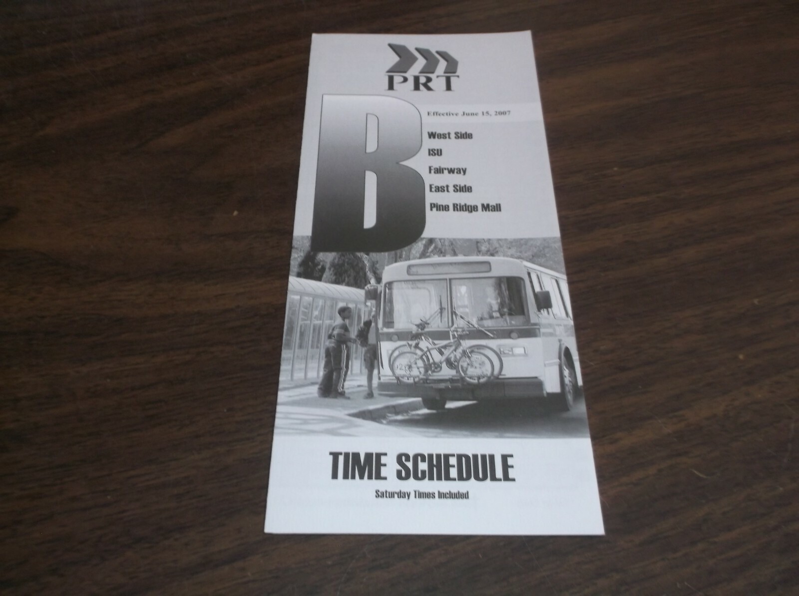 JUNE 2007 POCATELLO IDAHO REGIONAL TRANSIT PRT ROUTE B PUBLIC TIMETABLE