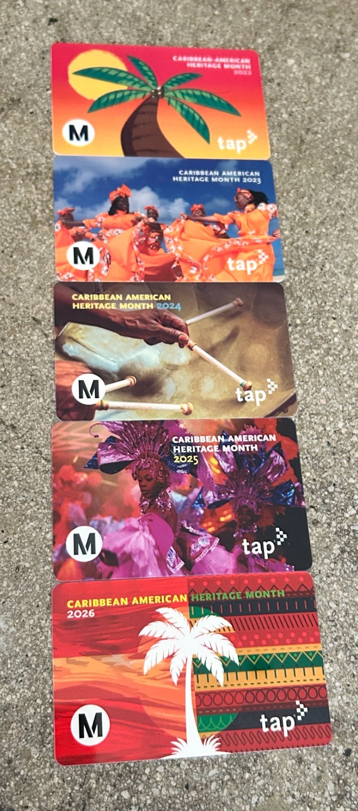 LA Metro Caribbean American Heritage Month TAP Card Complete Collection Set of 5