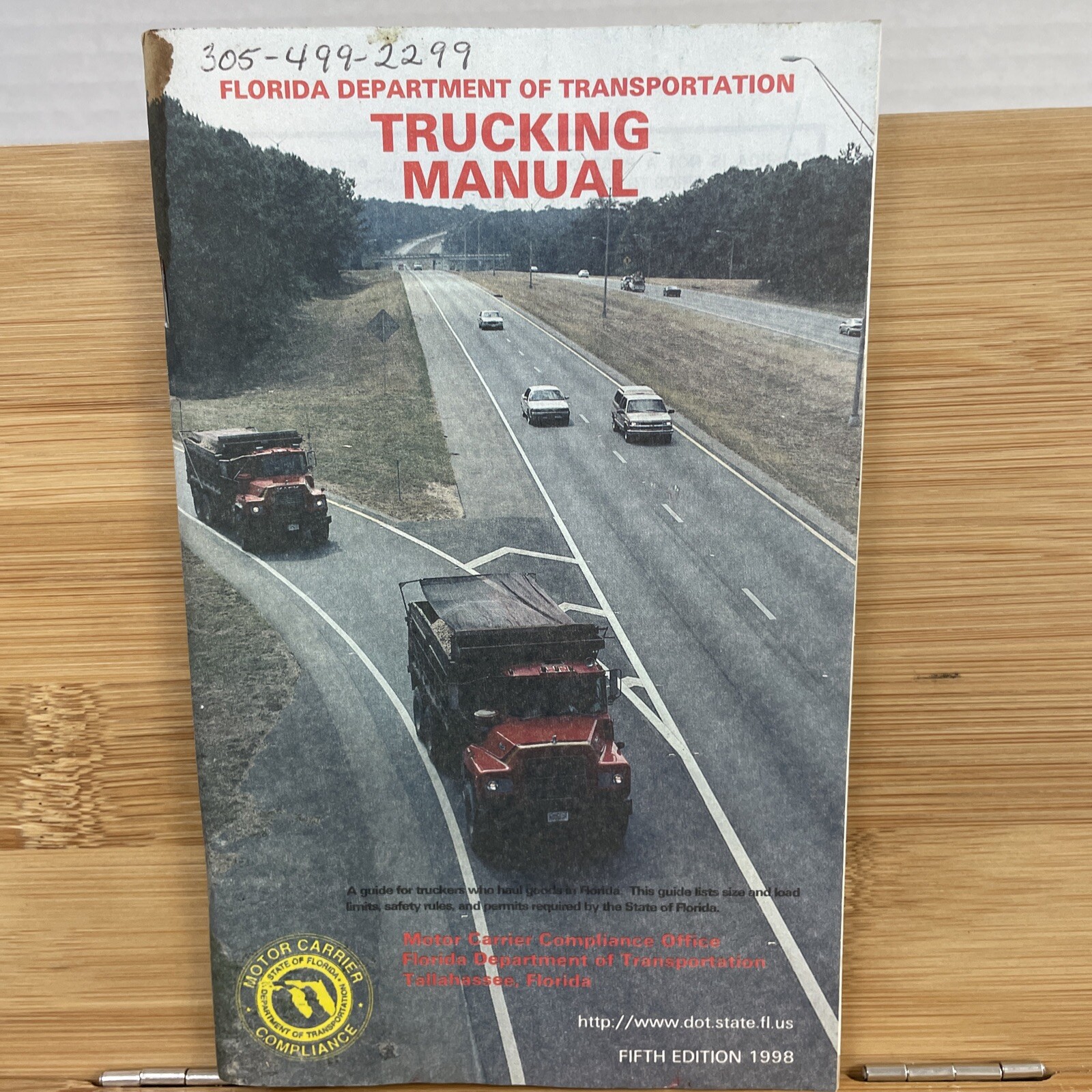 1998 Florida Department Of Transportation Trucking Manual 5th Edition