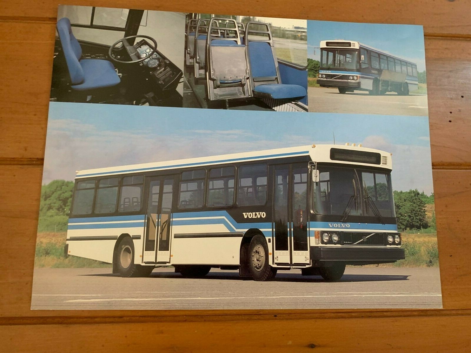 8X10 NYC NY CITY BUS VOLVO B10M COLOR PHOTOGRAPH TECHNICAL DATA COLLECTIBLE