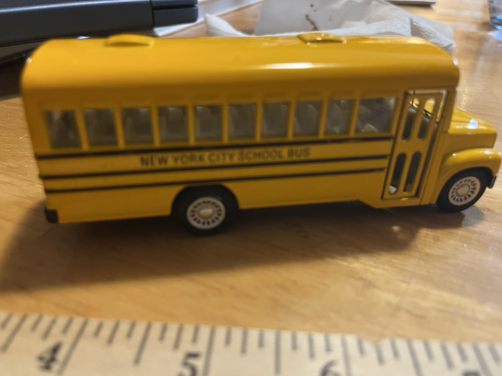 NYC School Bus Pull Back And Goes Forward Toy Souvenir