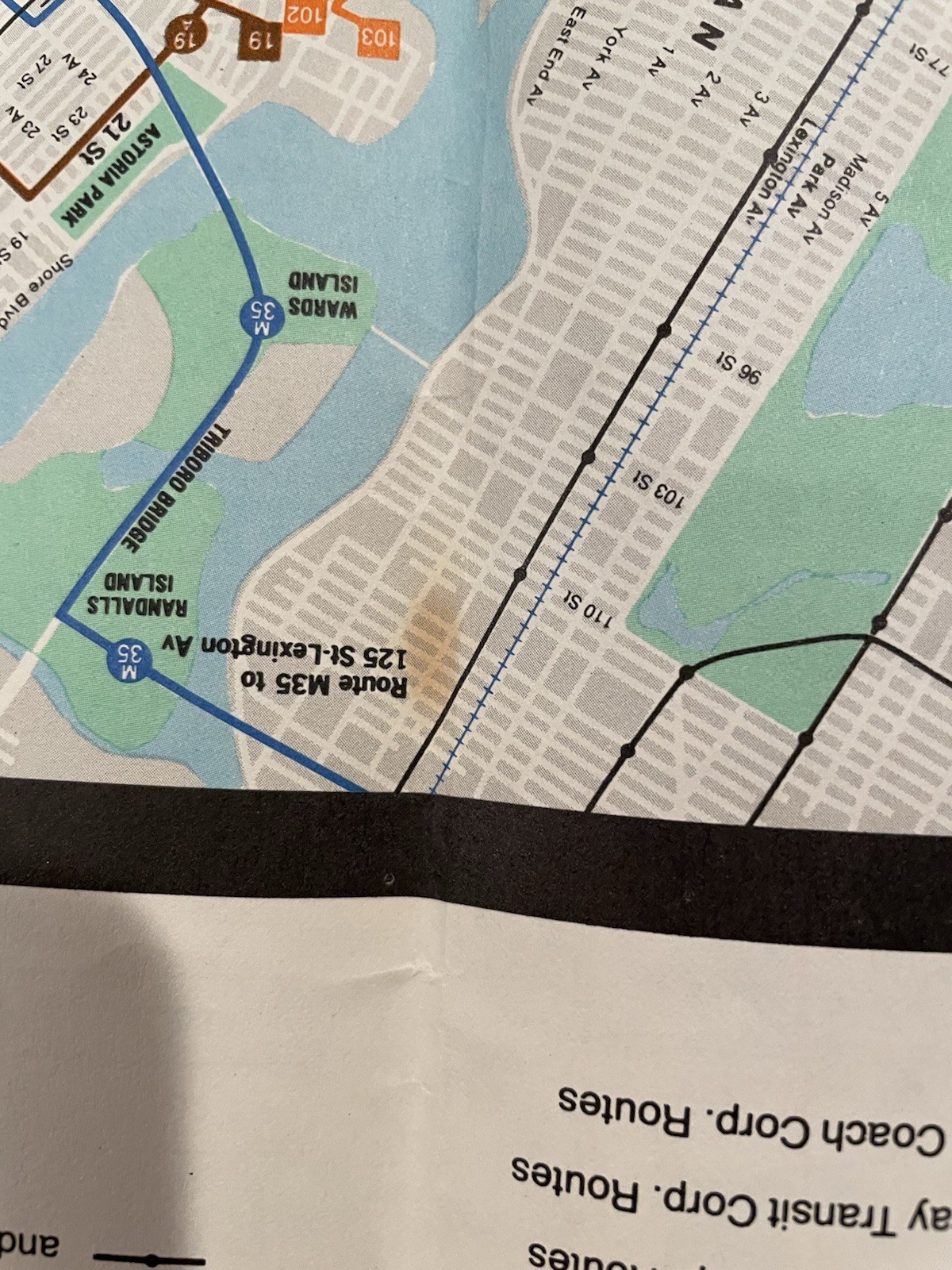 VINTAGE 1980 QUEENS BUS MAP MTA NEW YORK CITY TRANSIT AUTHORITY NY