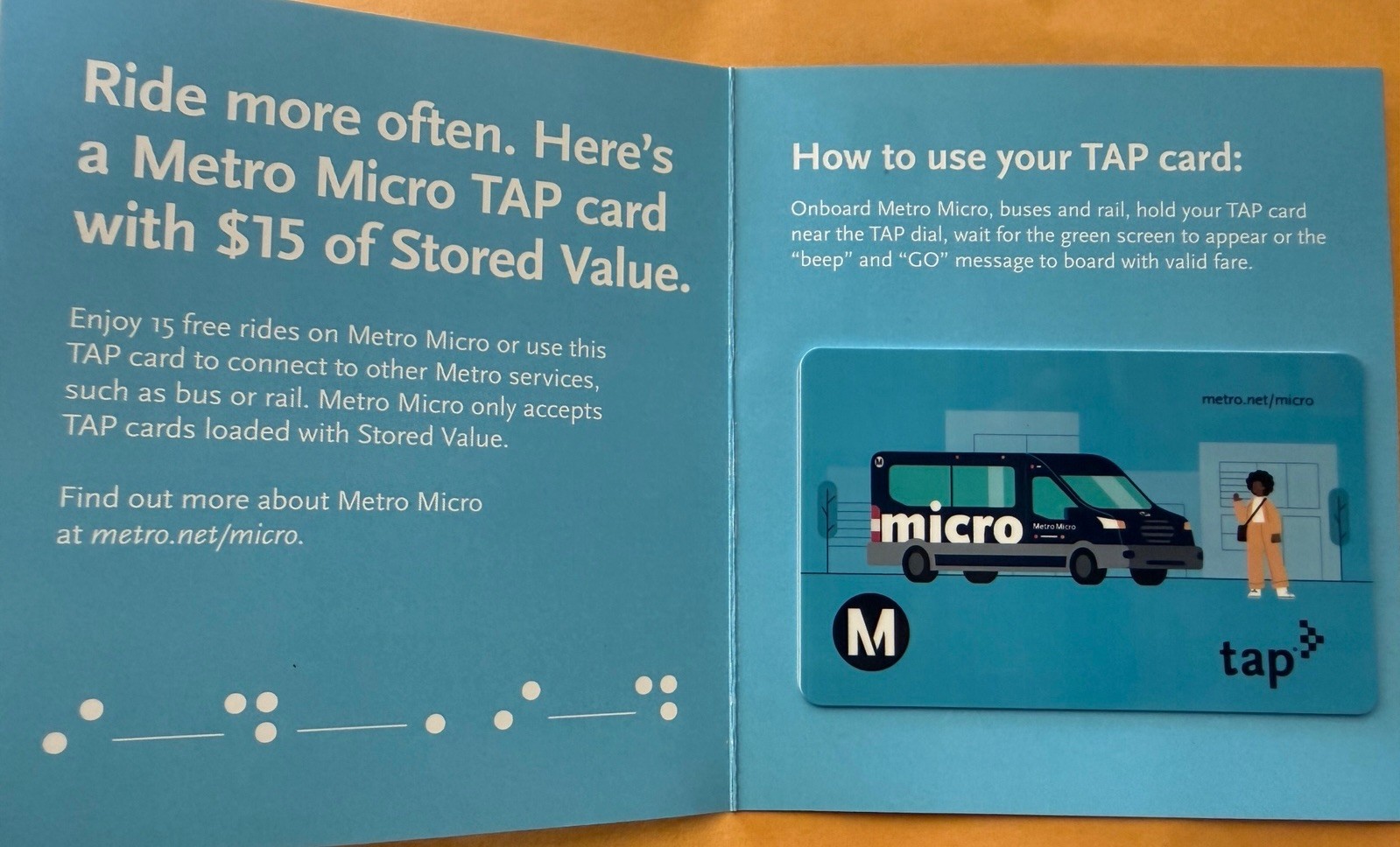 L.A Metro Tap Card- Micro Transit edition 2022 (Pre-loaded) Brand New