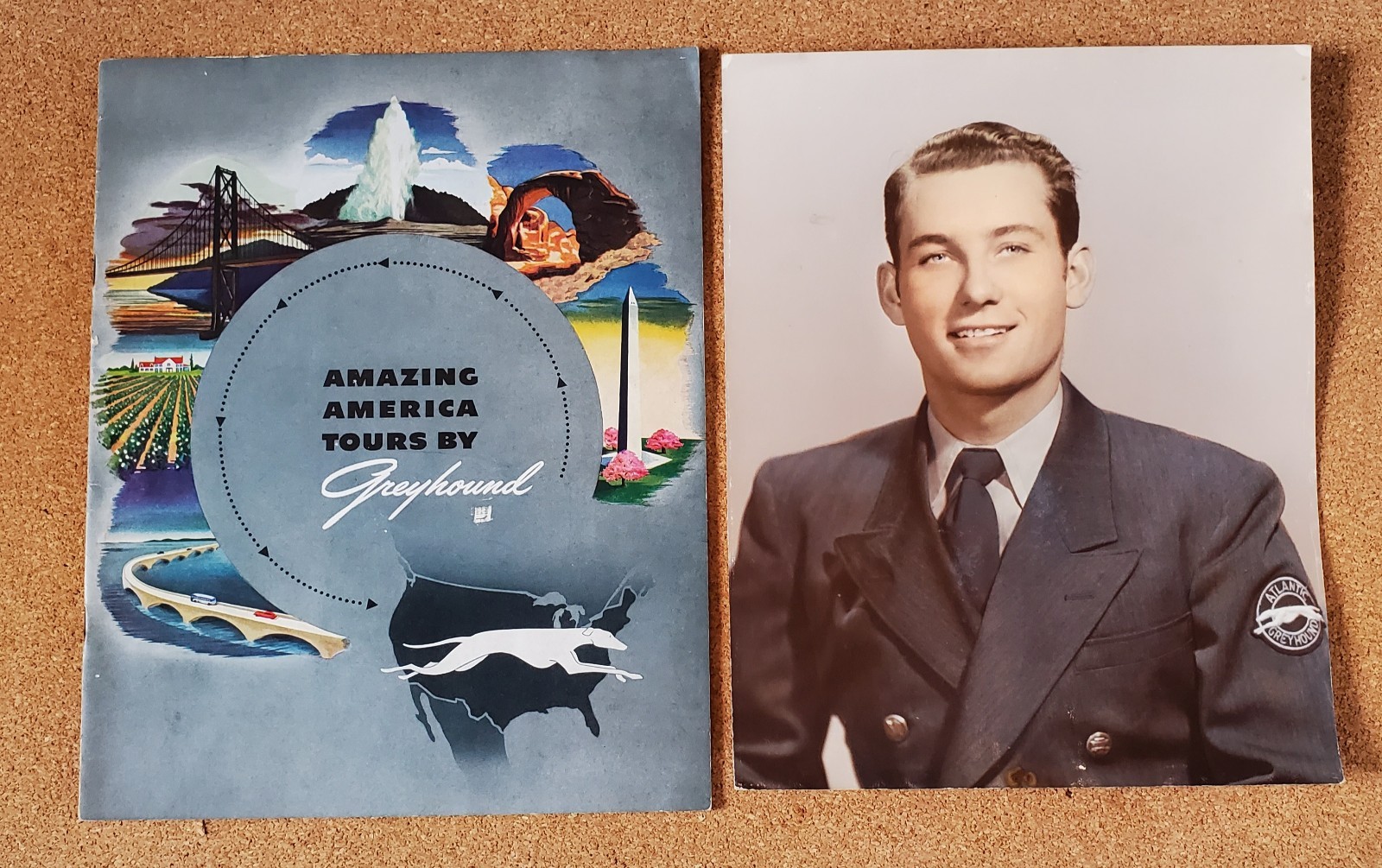 GREYHOUND Amazing American Tours Book 1950’s With Driver Pic In Uniform