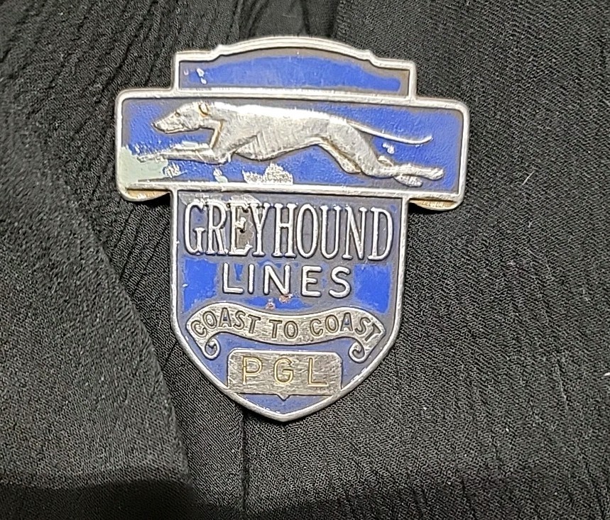 Vintage Greyhound Lines Driver’s Hat Badge Collectible