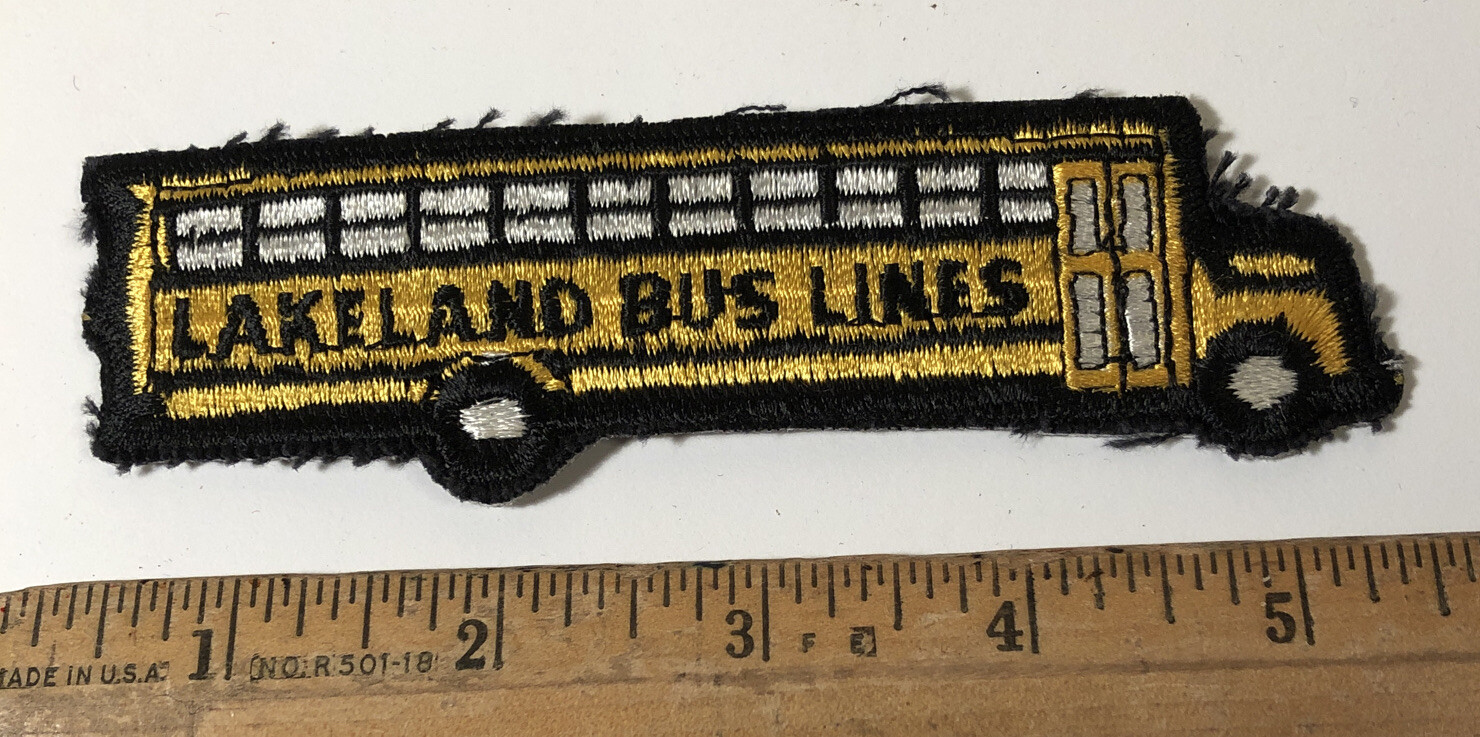 Vintage Lakeland Bus Lines Patch Dover New Jersey Coach Tours School