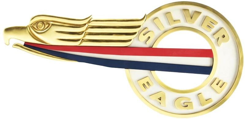 Continental Trailways Silver Eagle DIECUT NEW 18″ Wide Sign USA STEEL Lg. Size