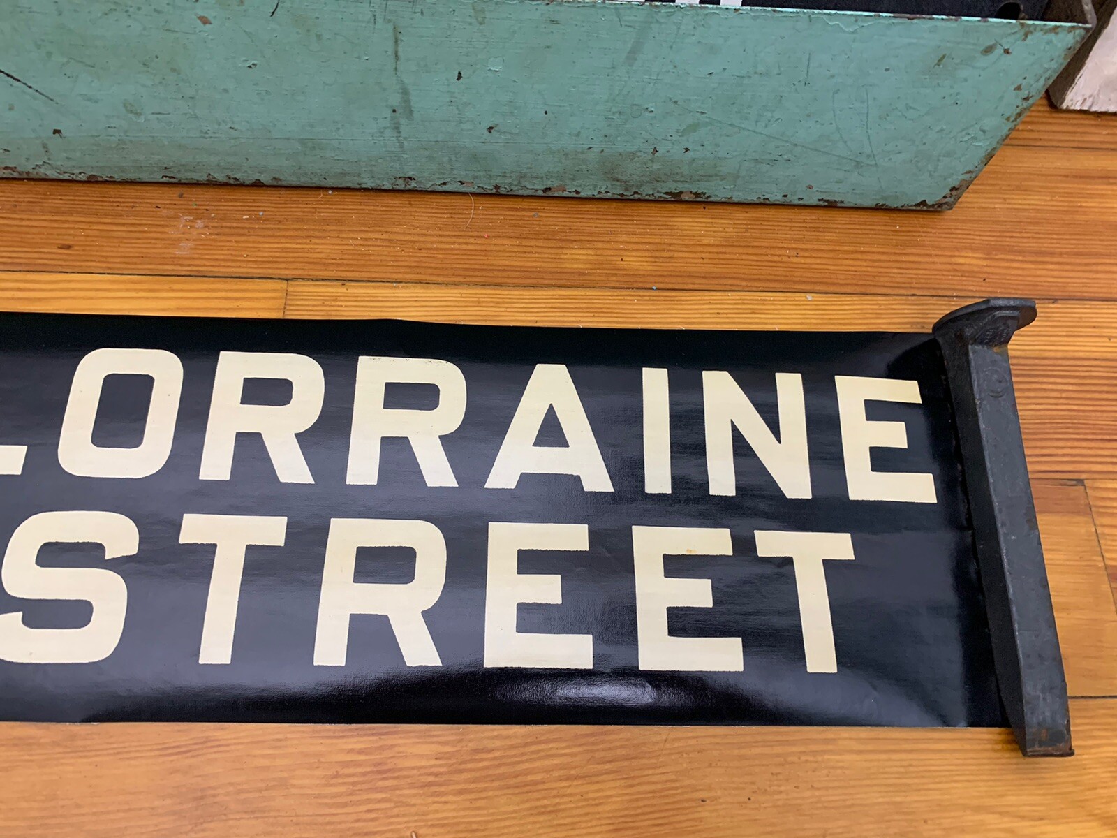 NY NYC BUS ROLL SIGN BROOKLYN LORRAINE STREET RED HOOK BMT 6000 SERIES CURB SIDE