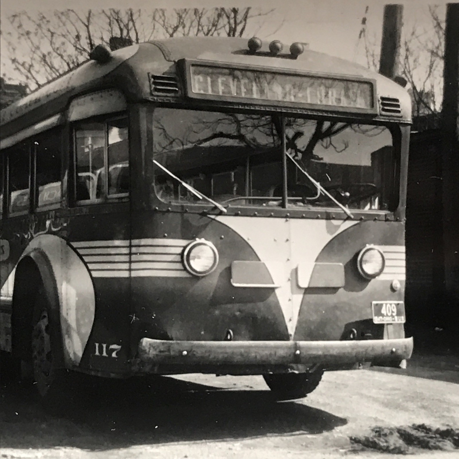 Cleveland Lorain Highway Coach Co Ohio #117 Clydesdale Bus Snapshot Photograph