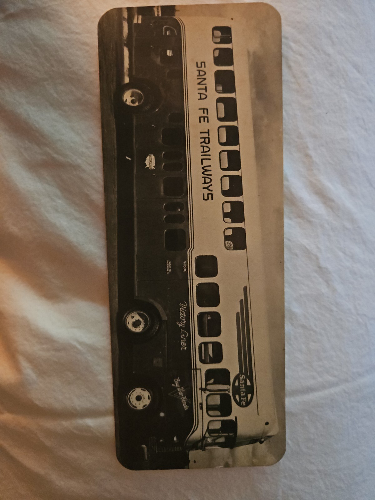 Santa Fe Trailways Bus Line Advertising Postcard Victory Liner 1940 NOS Clean