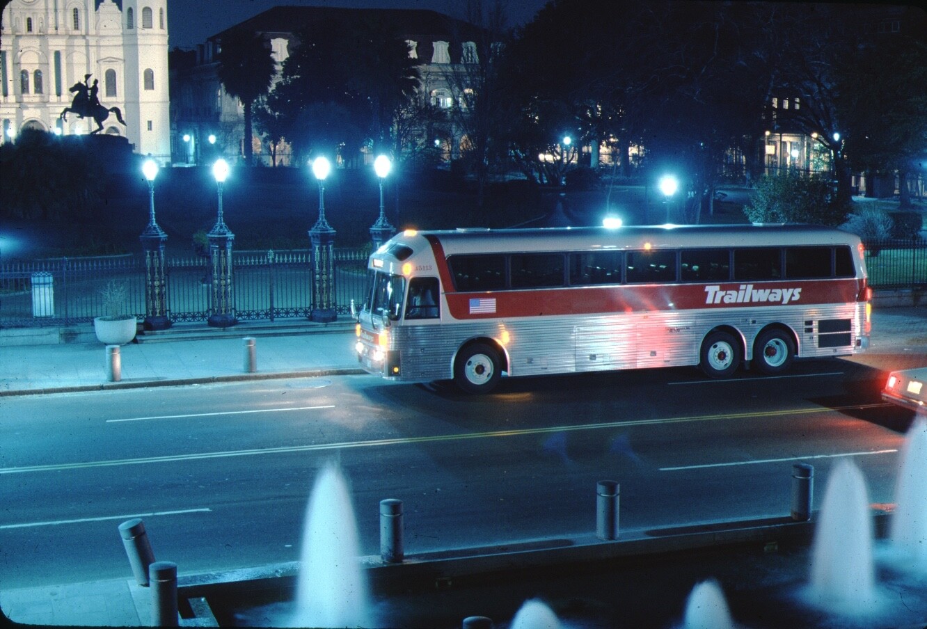 Trailways Eagle bus Ektachrome original Kodak slide