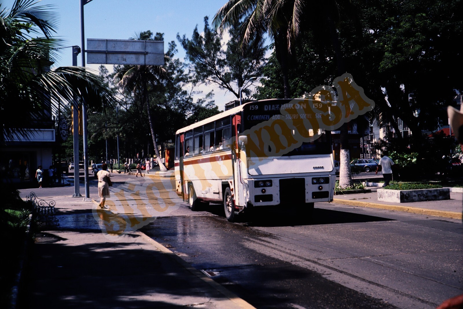Vtg 1987 Bus Slide 159 Veracruz Mexico X5T137