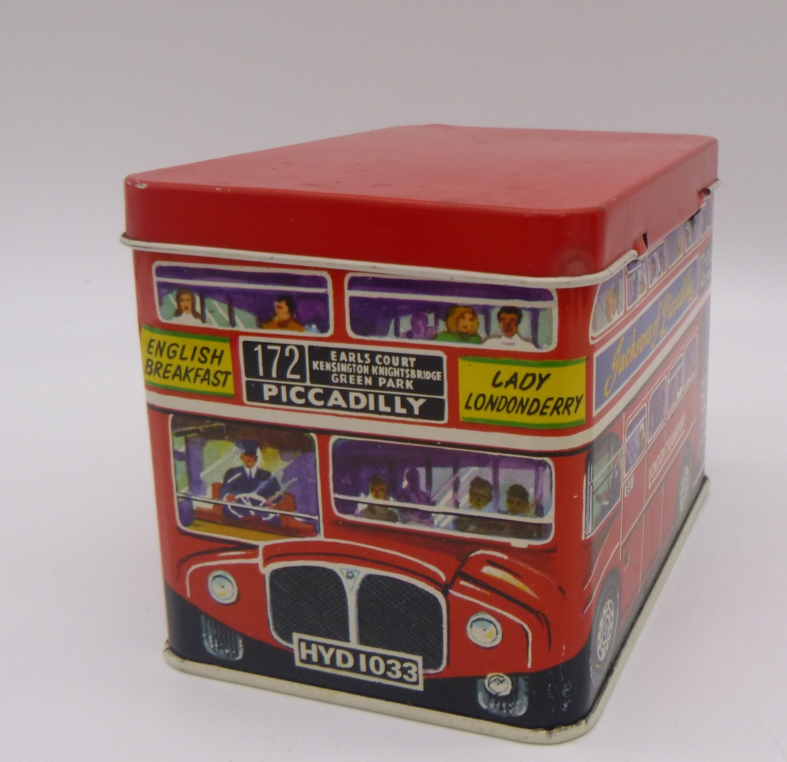 Vintage DECORATIVE WARE Cookie Tin 5″ London Transport bus