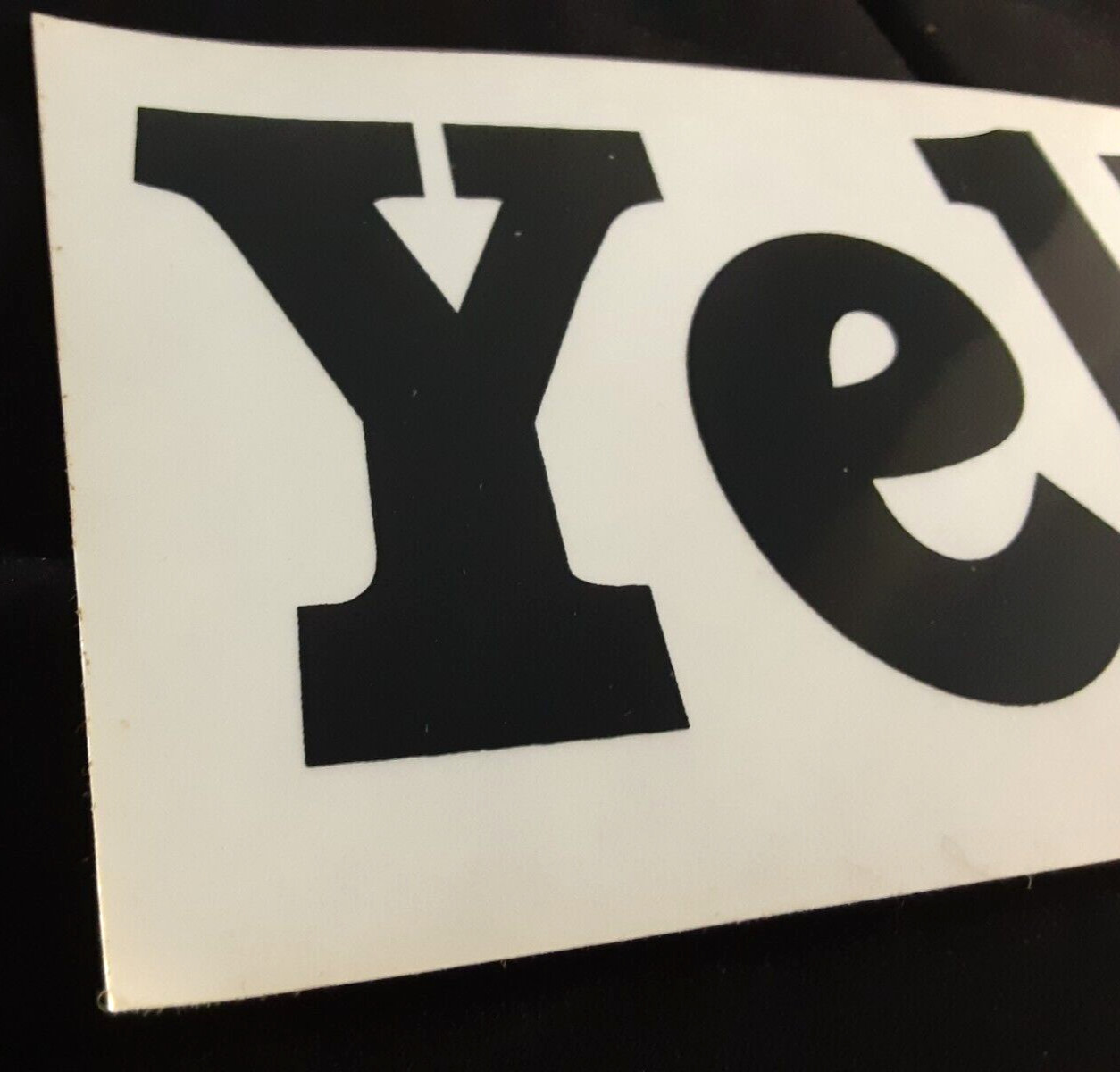 Yellow Cab Driver Sign Sticker Decal Original Vintage Unused T2
