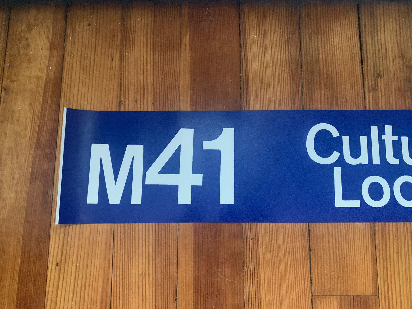 NY NYC BUS ROLL SIGN 1974 GM 4808 CULTURE LOOP MUSEUMS VINTAGE COLLECTIBLE