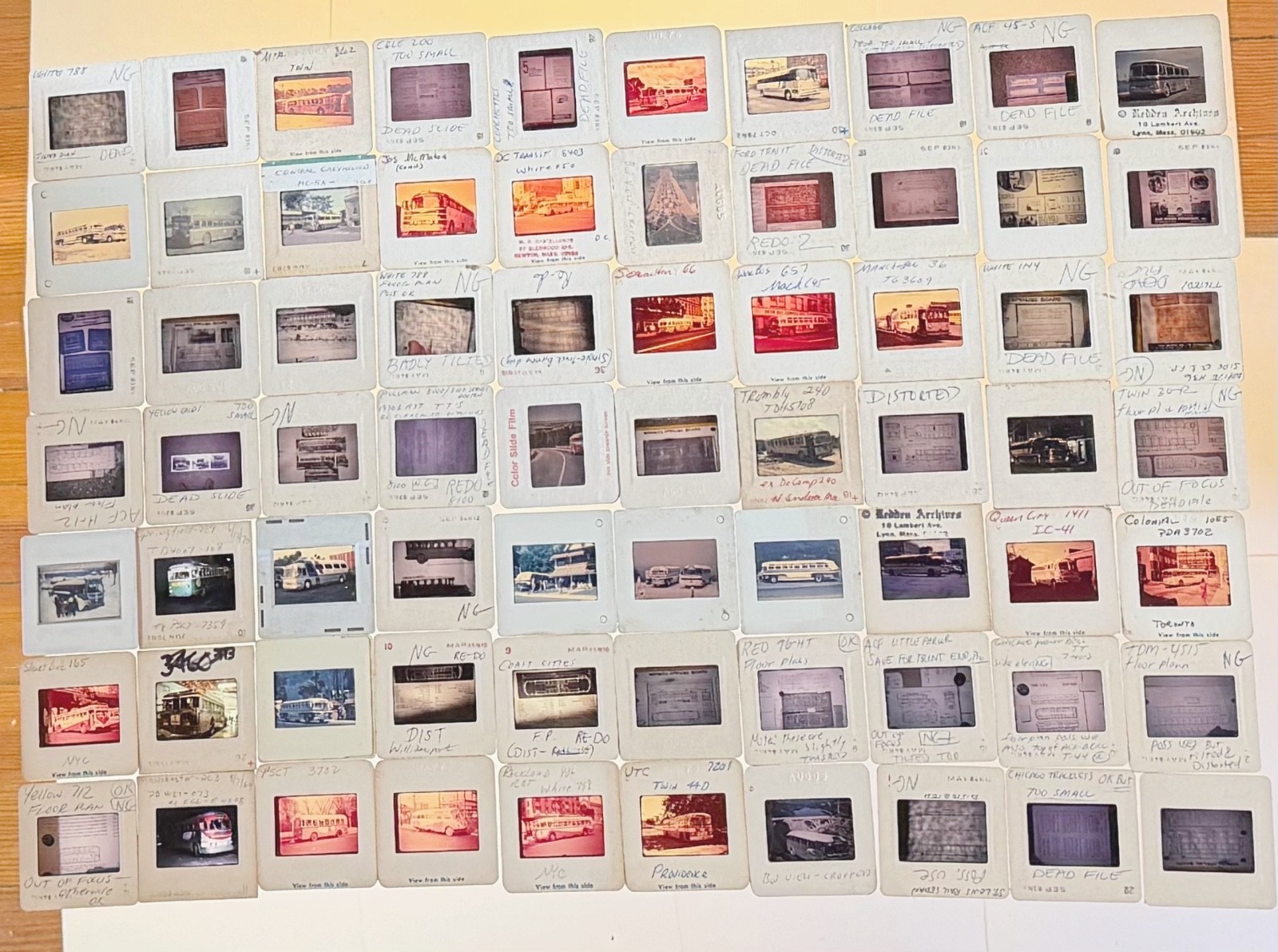 LOT 1 70 35mm Color Film Slides Original Transit Buses Municipal Coaches 60s