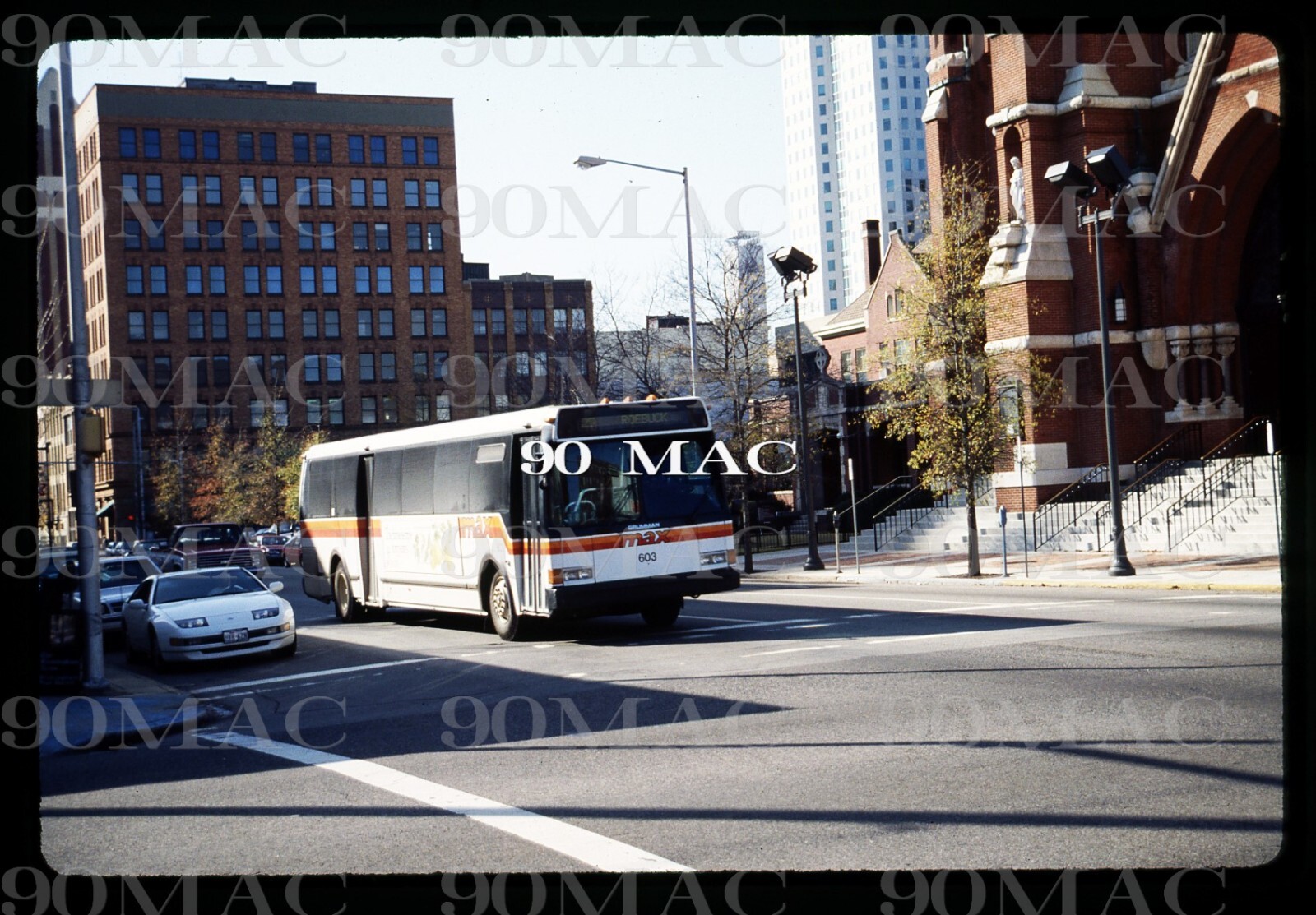 MAX. GRUMMAN BUS #603. Birmingham (AL). Original Slide 1992.