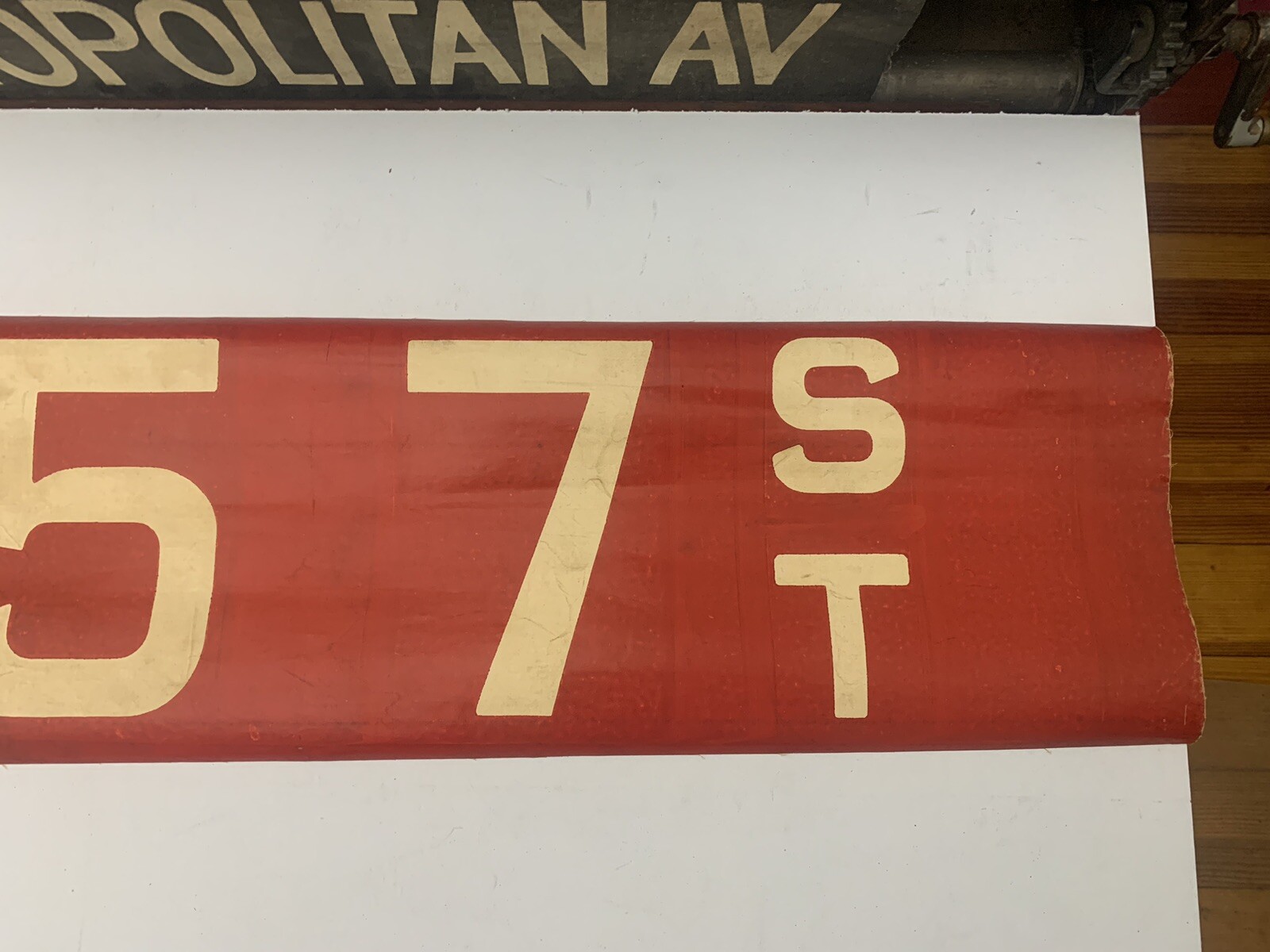 NY NYC BUS ROLL SIGN 157 STREET MANHATTAN WASHINGTON HEIGHTS HARLEM NEIGHBORHOOD
