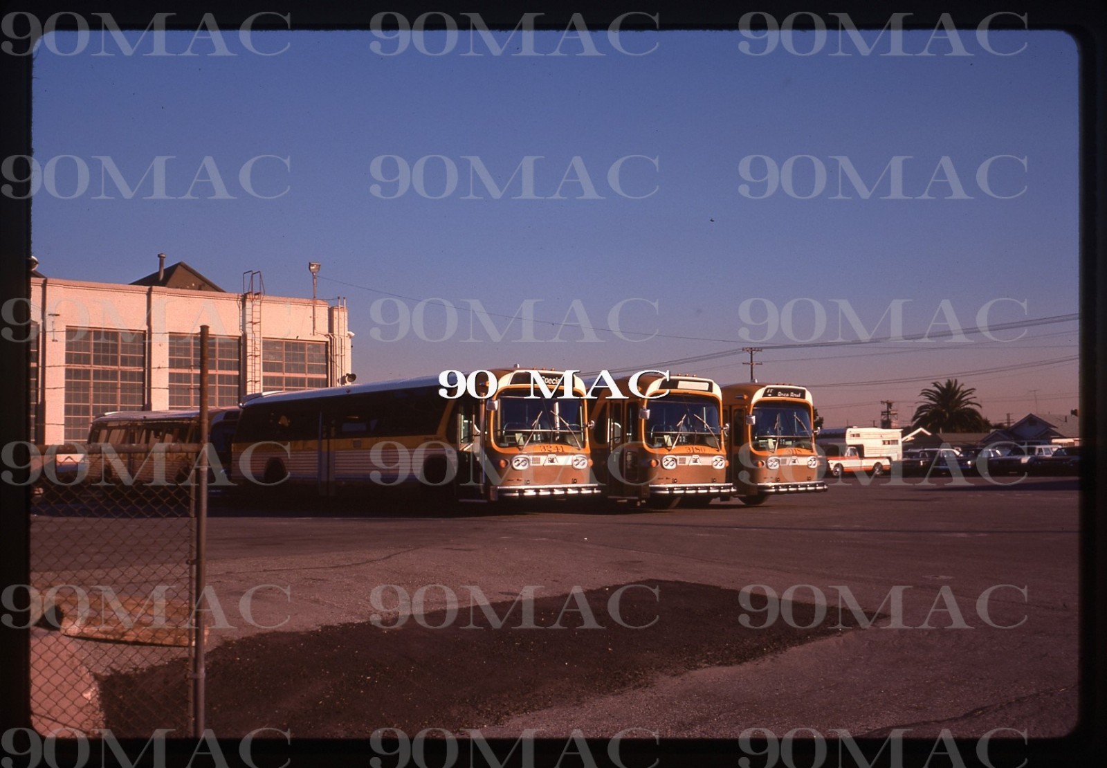 SCRTD-RTD. GM COACH BUS #3241. South Park Shops (CA). Original Slide. 1974.