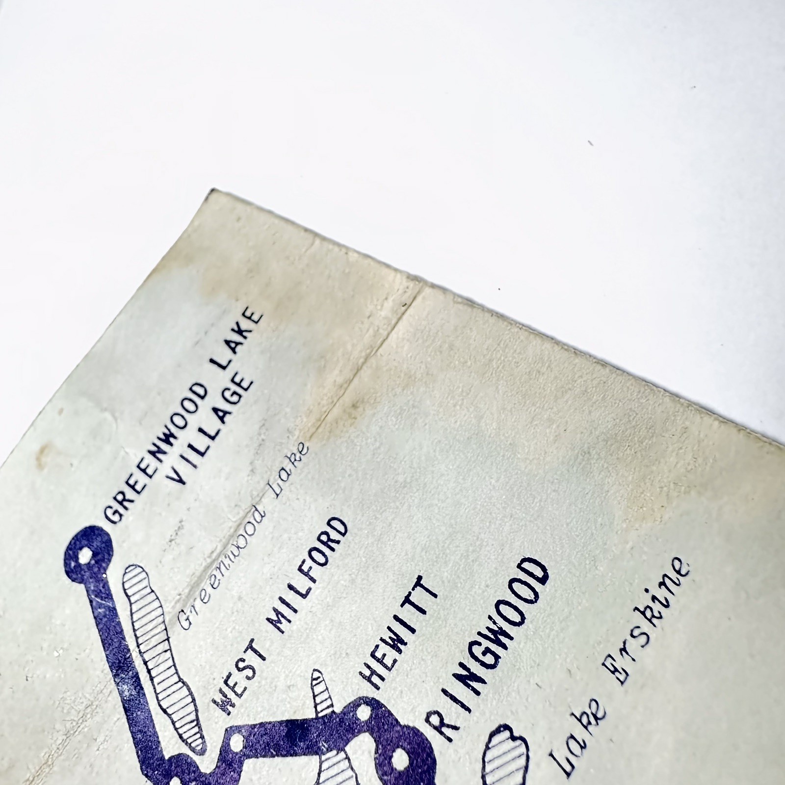 Public Service 1939 Vintage Bus Schedule New York Jersey Paterson Greenwood Lake