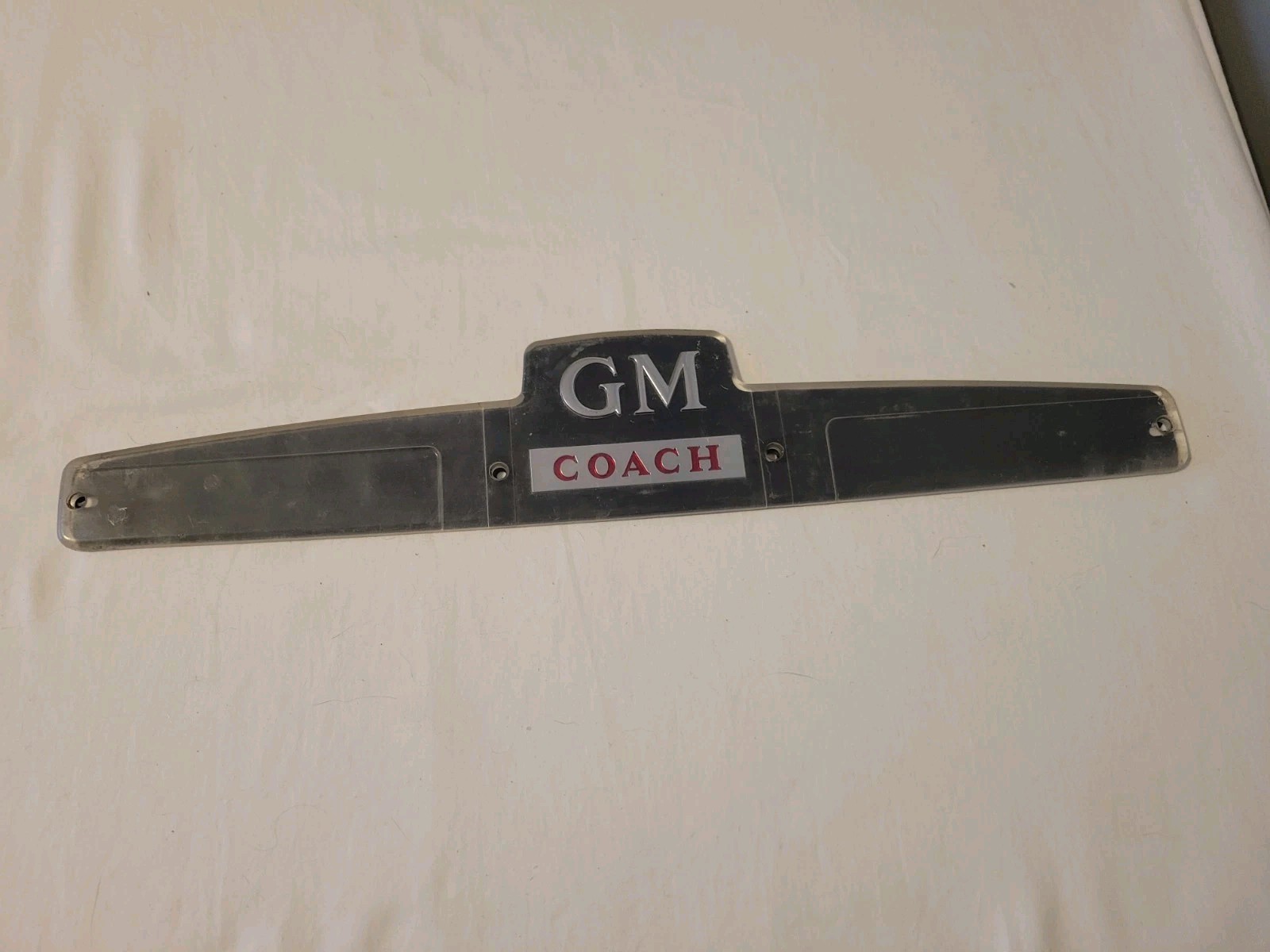 GM COACH BUS PART ORNAMENT SIGN EMBLEM GENERAL MOTORS FROM AC TRANSIT COLLECTION
