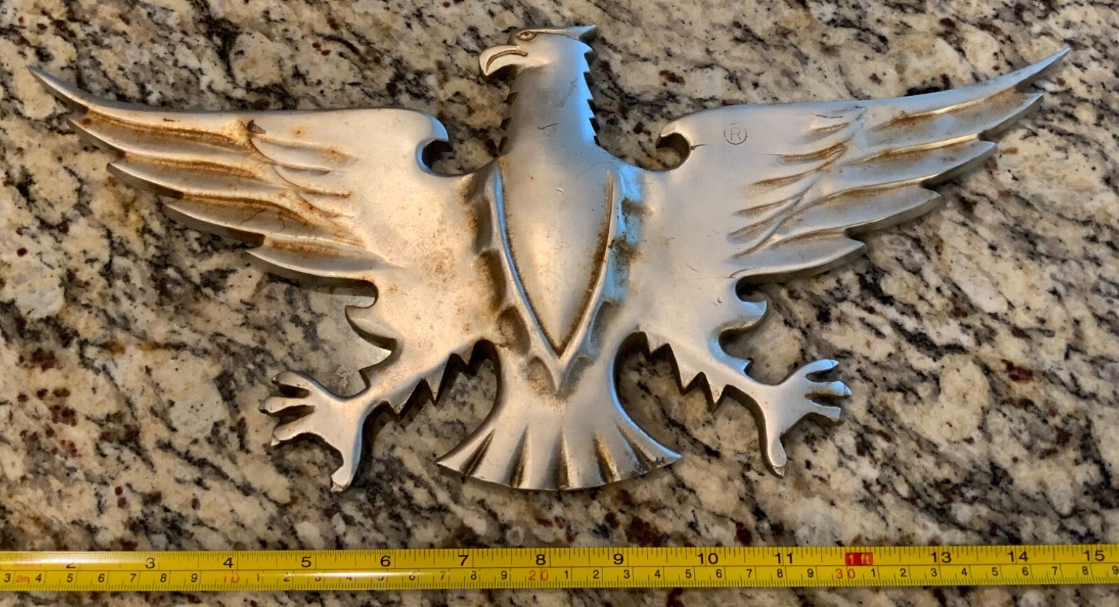 Continental Trailways Bus Silver Eagle Vintage 1980s Emblem w/ Patina Vtg Rare
