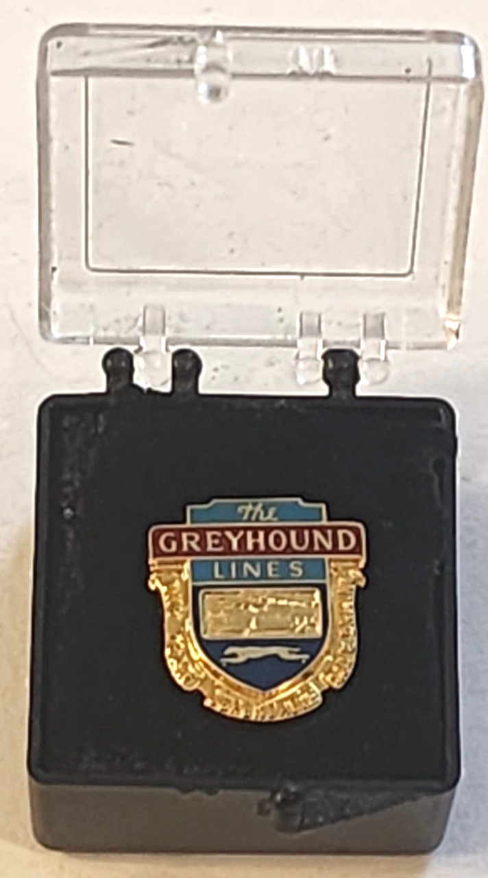 VINTAGE GREYHOUND LINES ONE (1) YEAR SAFE DRIVING EMPLOYEE PIN BUS
