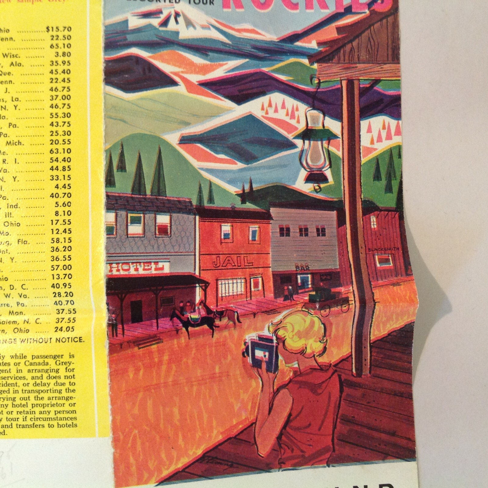 Vintage 1961 Brochure Colorado Rockies 8 Day Escorted Tour by Greyhound Chicago